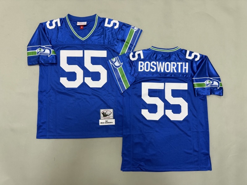 Men 2025 Seattle Seahawks #55 Bosworth blue Throwback Limited NFL Jersey style 001->seattle seahawks->NFL Jersey